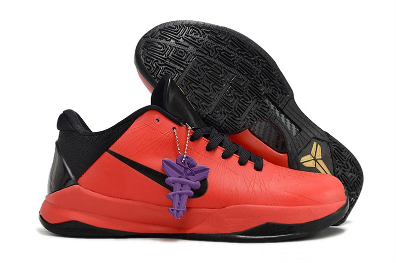 Men's Running Weapon Kobe 5 Red/Black Shoes  018